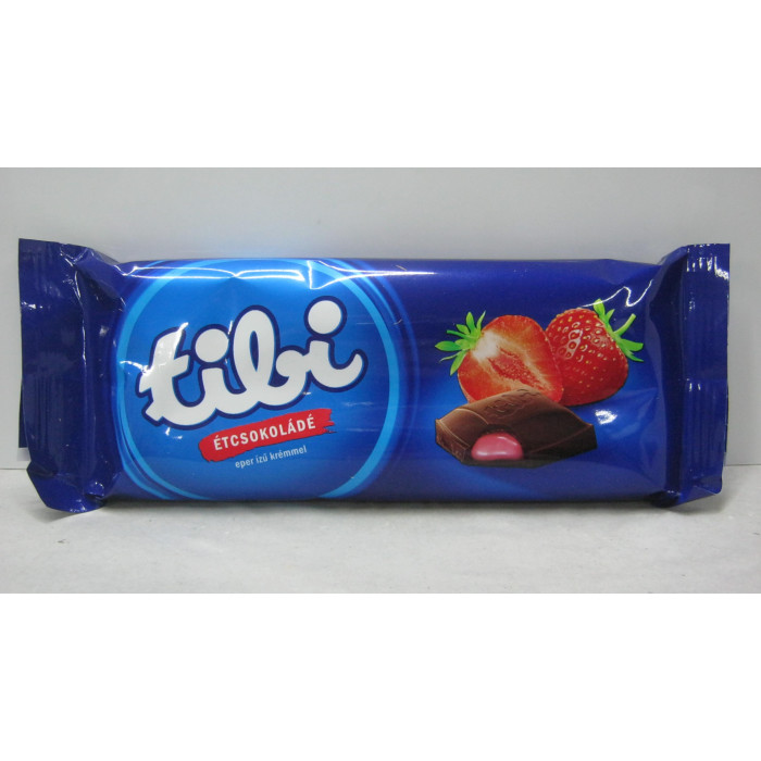 Tibi 90G Étcsokoládé Eper Krémmel