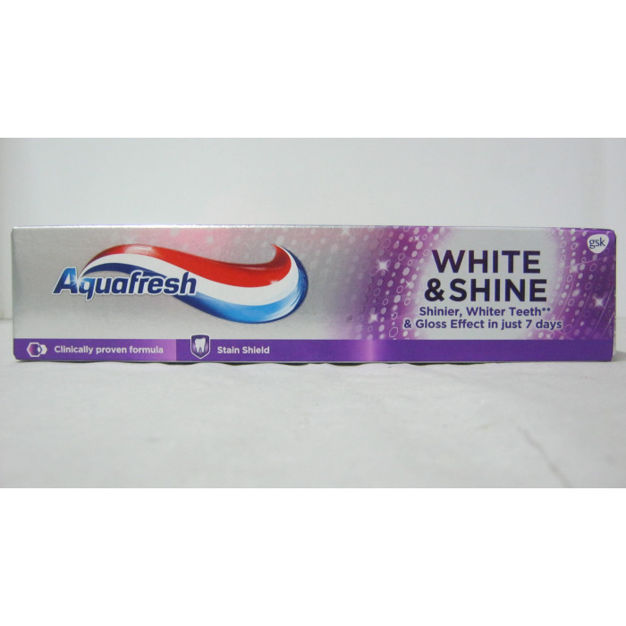 Aquafresh 100Ml Fogkrém White Shine Lila