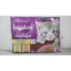 Whiskas 4X85G Csirke-Pulyka Pure Alutasak Macs