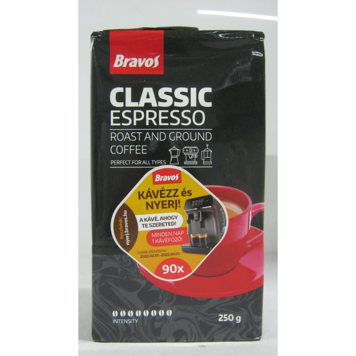 Bravos Classic 250G Espresso Kávé
