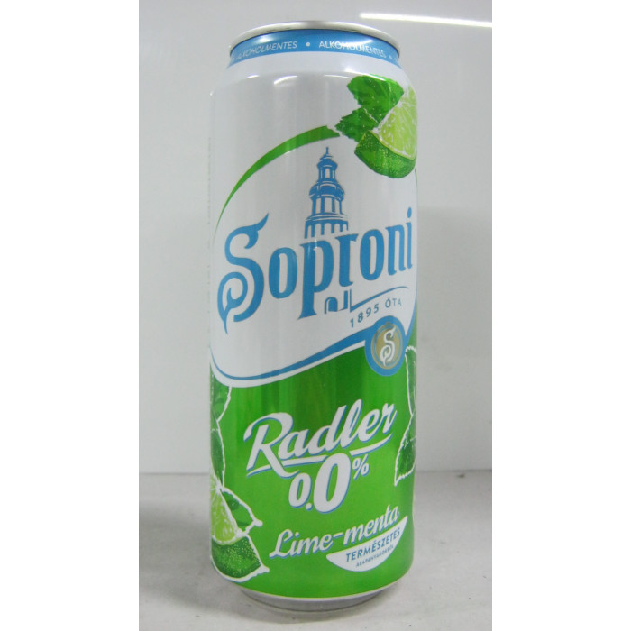 Soproni 0.5L Radler Lime-Menta 0.0% Dobozos