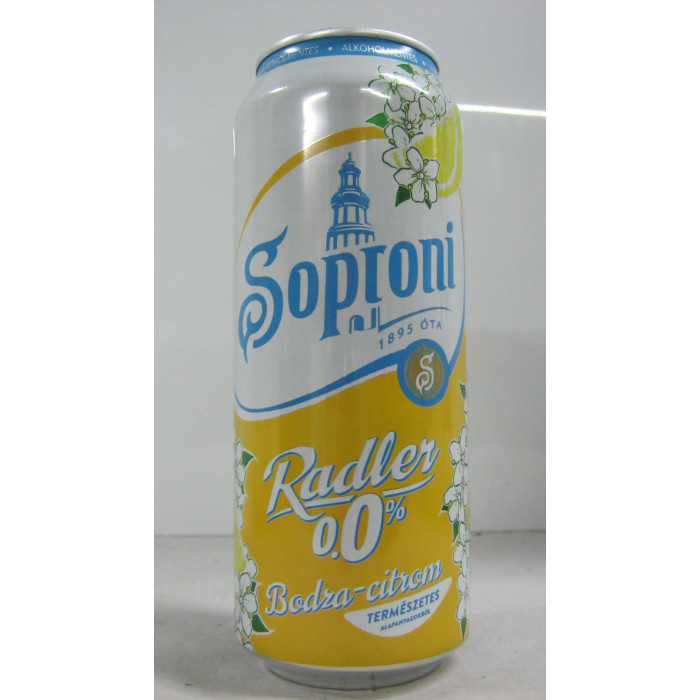 Soproni 0.5L Radler Bodza-Citrom 0.0% Dobozos