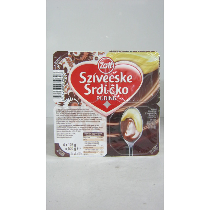 Szívecske Puding 4X125G Kakaós Zott