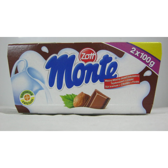 Monte 2X100G Mogyorós Tejdesszert