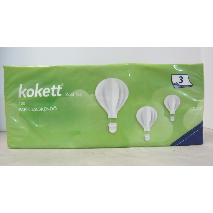 Pzs 100Db 3R Zöld Tea Kokett