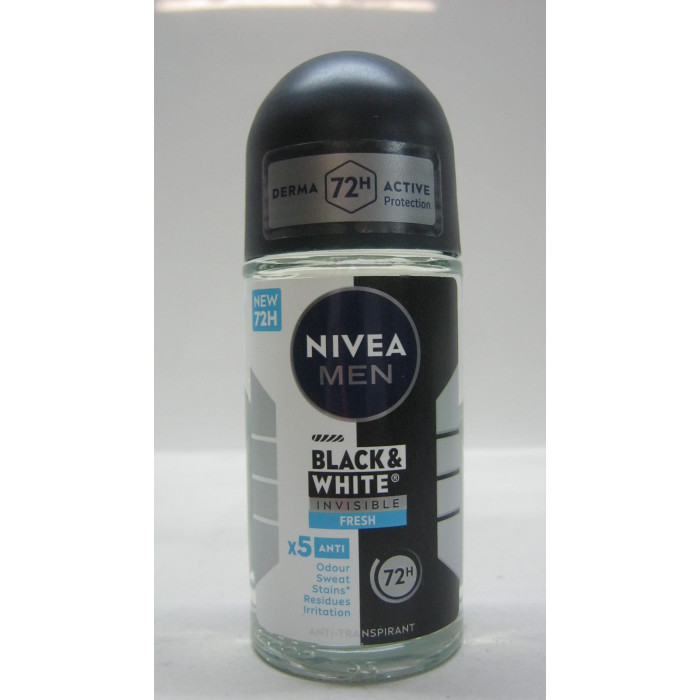 Nivea 50Ml Ffi Roll Black White Fresh