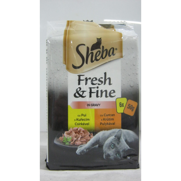 Sheba 6X50G Csirke Pulyka Macska