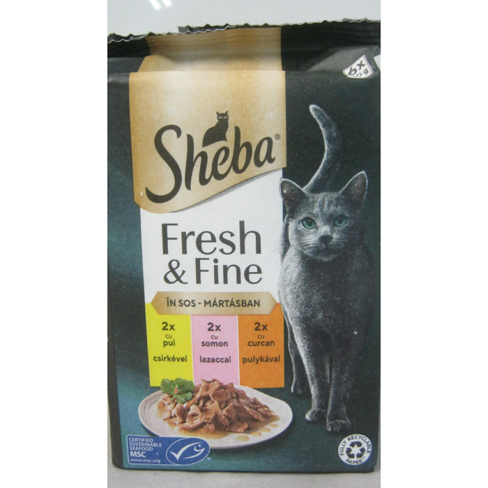 Sheba 6X50G Csirke-Lazac-Pulyka Macska