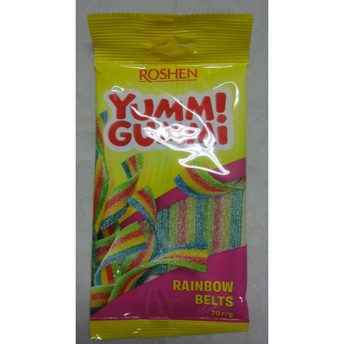 Gumicukor 70G Rainbow Belts Yummi Gummi