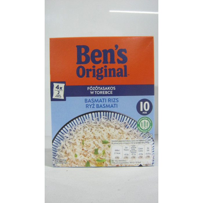 Rizs 500G Basmati Főzőtasakos Bens