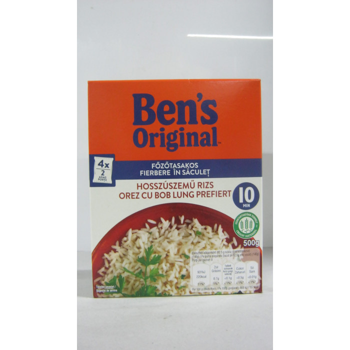 Rizs 500G Hosszúszemű Főzőtasakos Bens Origina