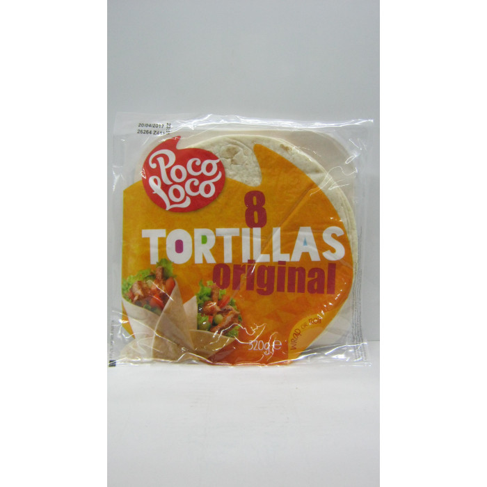 Tortillas 8Db 320G 20Cm Lágy Poco Loco