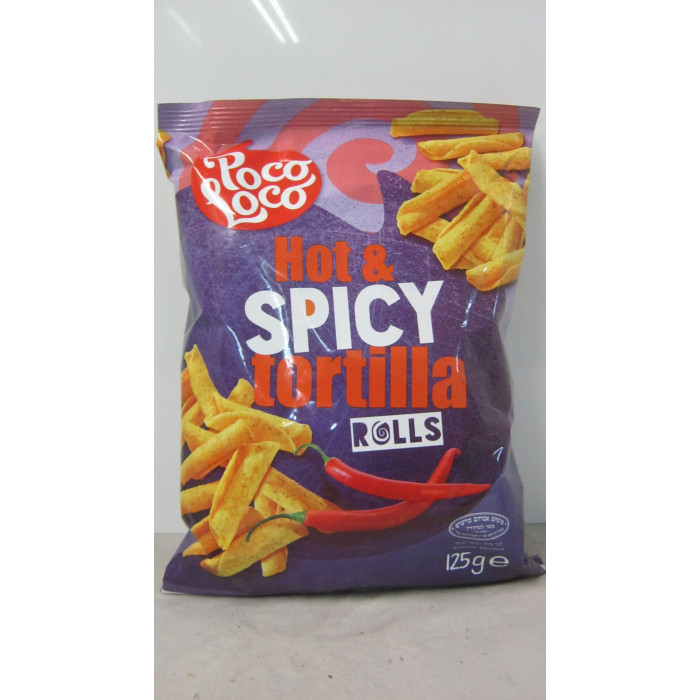 Tortilla Chips 125G Hot Spicy Rolls Poco Loco