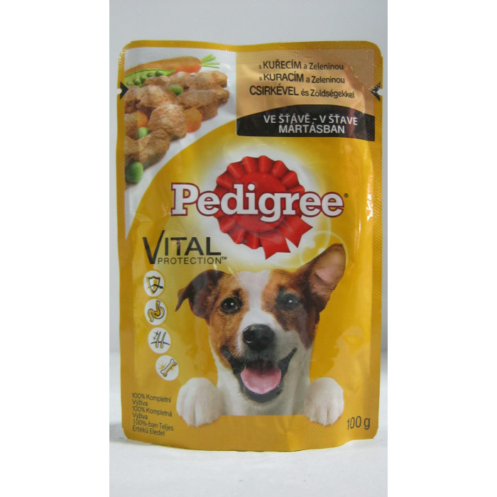 Pedigree 100G Csirke Zöldséggel Alutasak Kutya