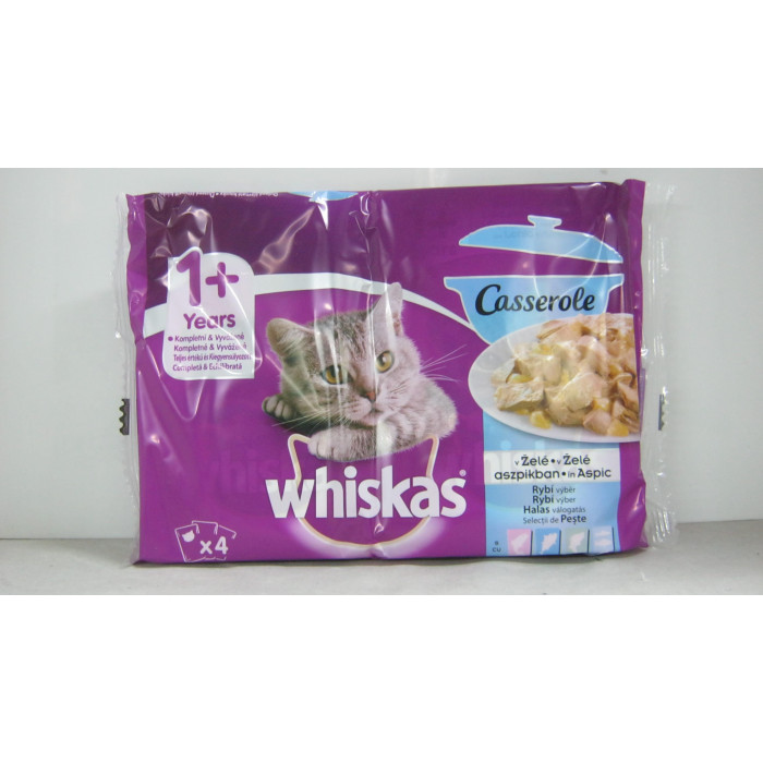 Whiskas 4X85G Halas Zselés Ízek Macska