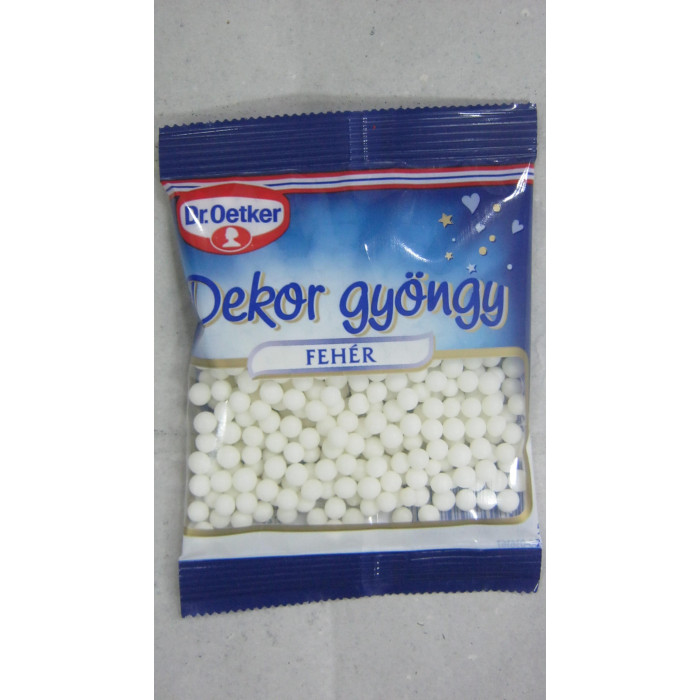 Dekor Gyöngy 30G Fehér Dr Oetker