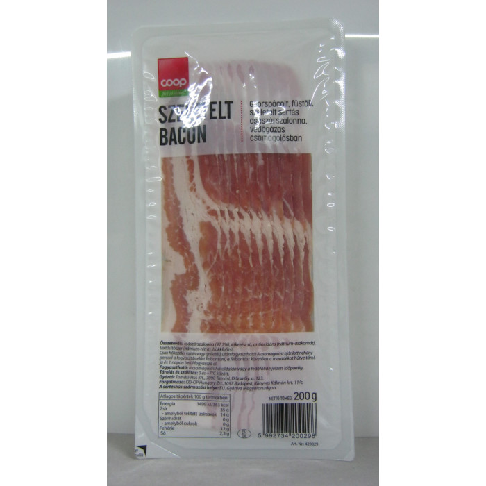 Bacon Szalonna Szel.200G Coop