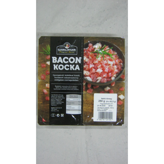 Bacon Szalonna Szel.250G Kockázott Tamási