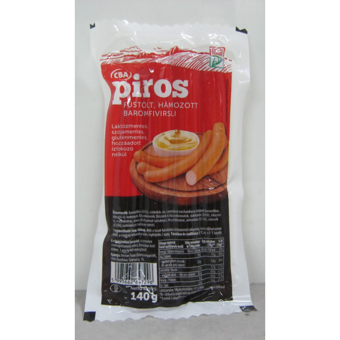 Virsli Baromfi 140G Füstölt Cba Piros