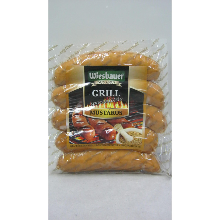 Grillkolbász 300G Mustáros Wiesbauer