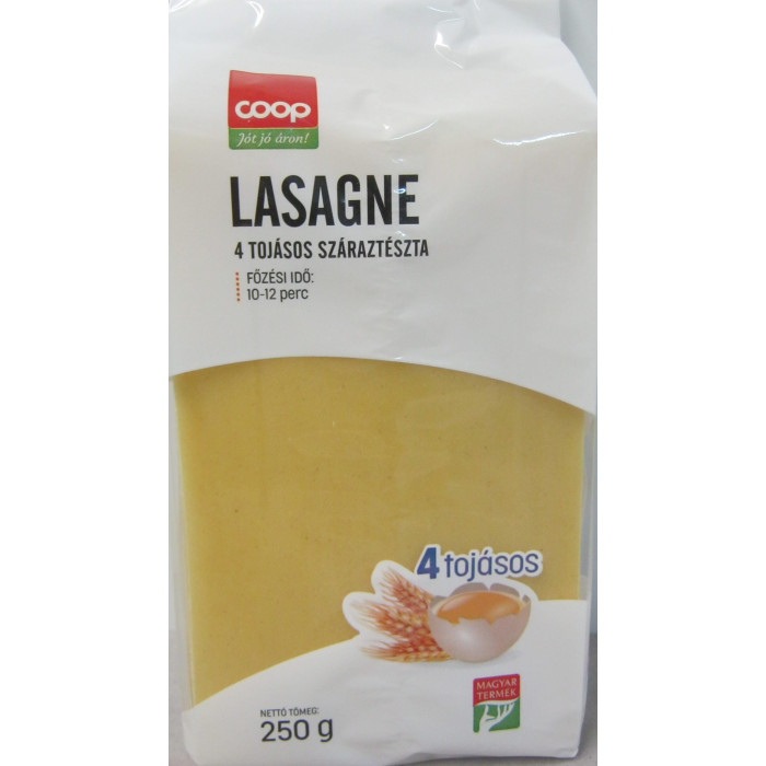 Lasagne 250G 4.T.coop