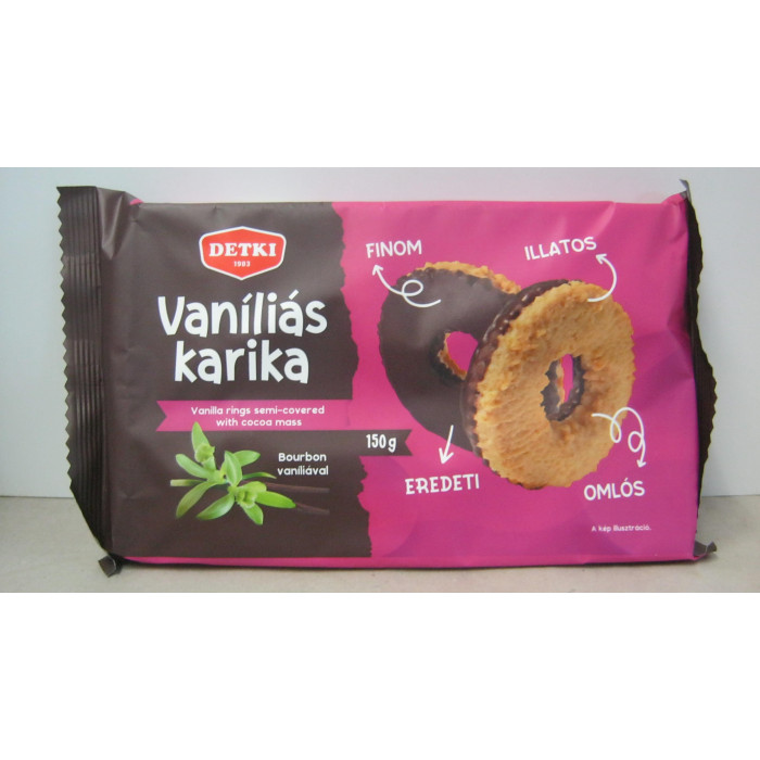 Vaníliás Karika Kakaós Ét 150G Detki