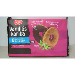 Vaníliás Karika Kakaós Ét 150G 0%Cukor Detki