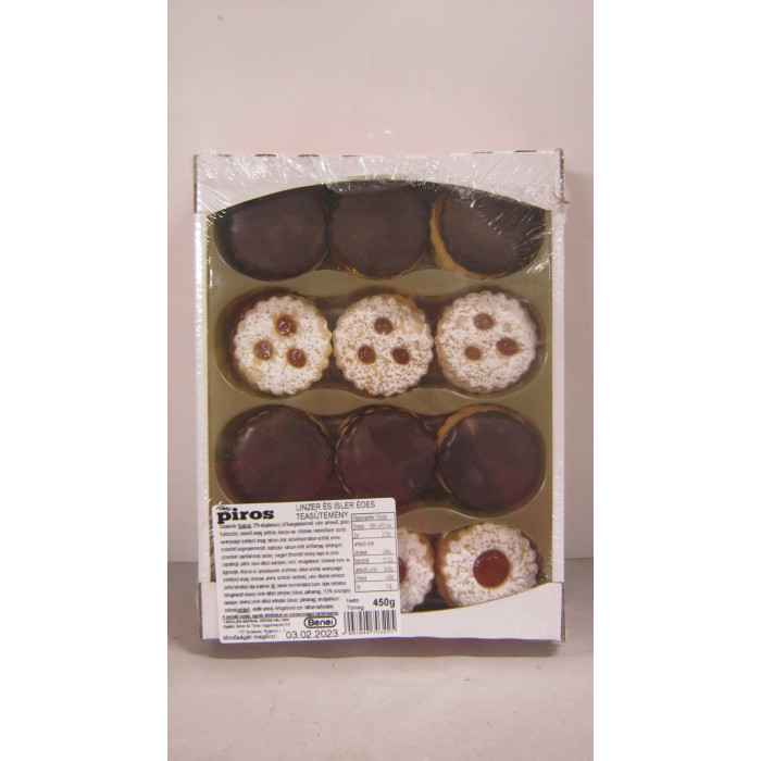 Isler,Linzer 450G Tálcás Piros