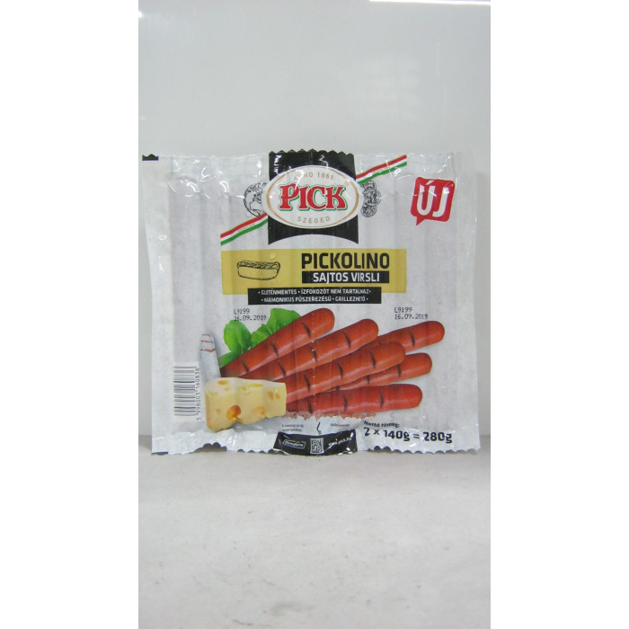 Virsli Sertés 280G Sajtos Pickolino Pick
