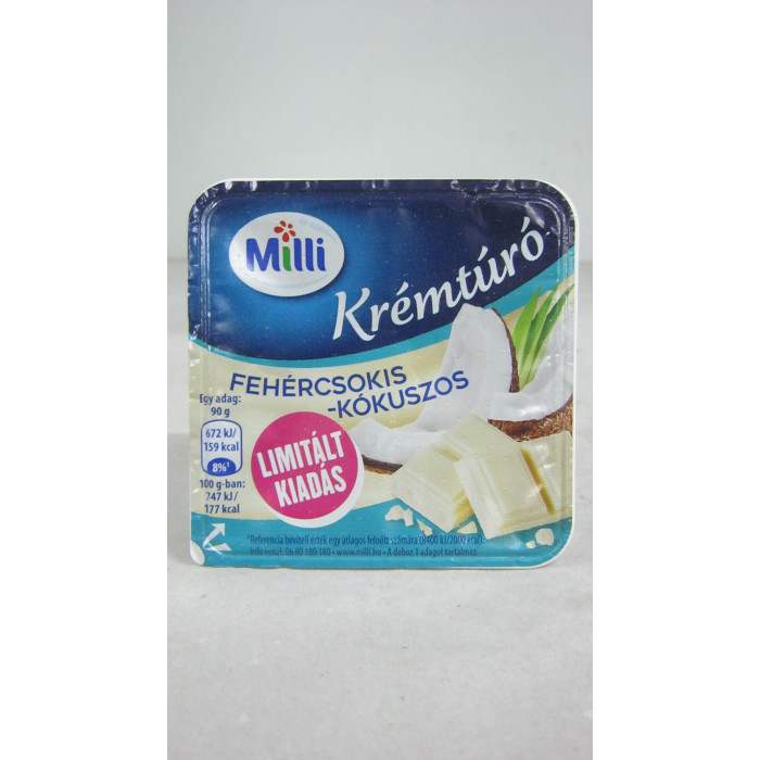 Krémtúró Milli 90G Fehércsoki Kókusz