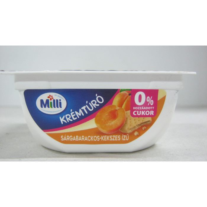Krémtúró Milli 90G Sárgabarack-Keksz 0%Cukor