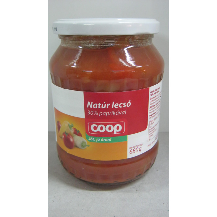 Natúr Lecsó 680G 30% Paprikával Coop