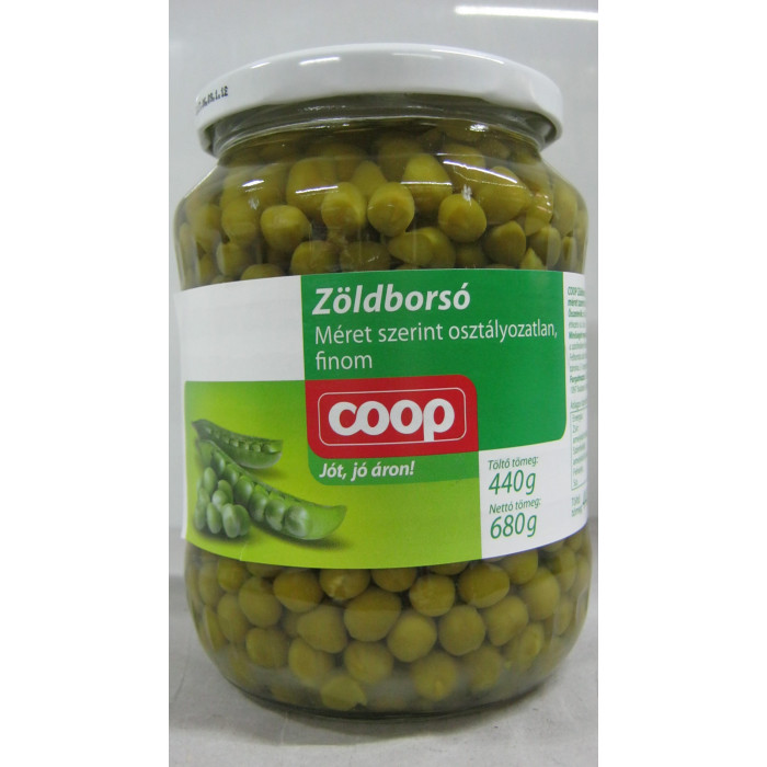 Zöldborsó 680G Coop