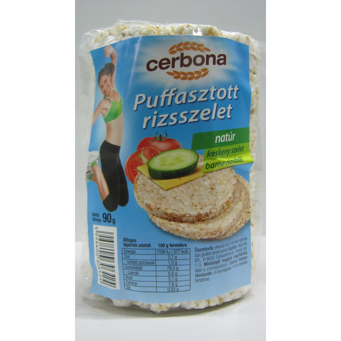 Puffasztott Rizs 90G Natúr Cerbona