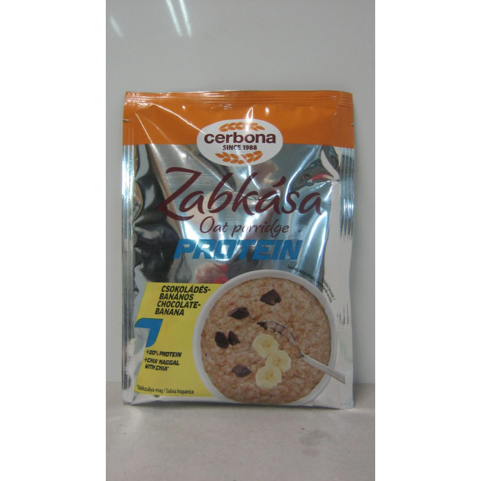 Zabkása 60G Csokoládé Banán Protein Cerbona