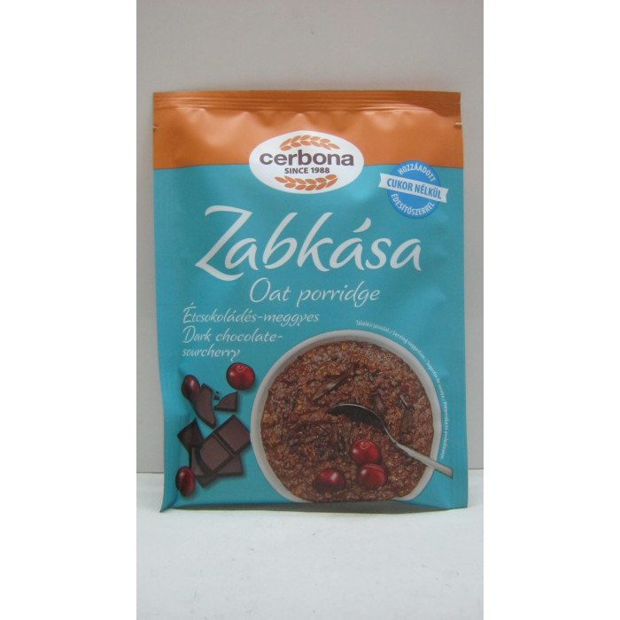 Zabkása 50G Étcsokoládés-Meggyes Cerbona