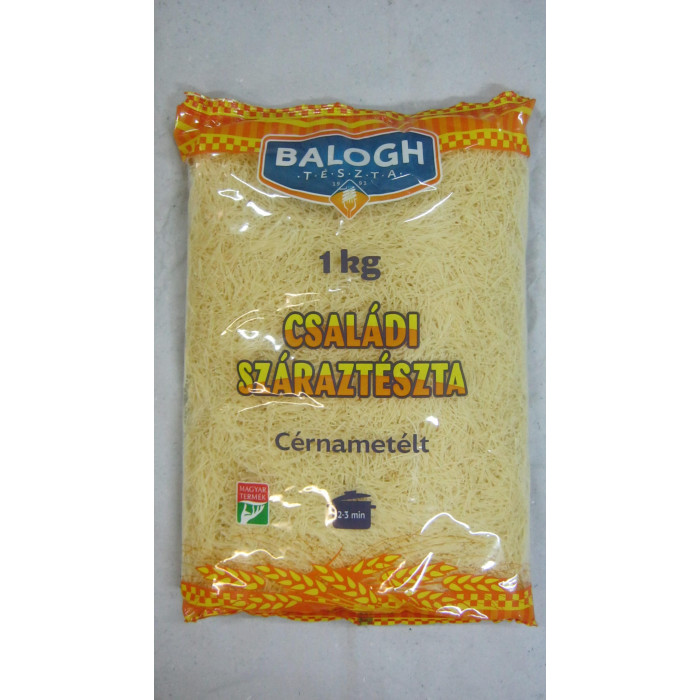 Cérnametélt 1Kg 0T.családi Balogh