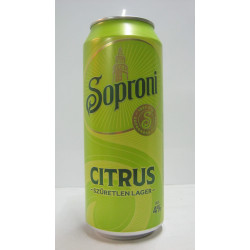 Soproni 0.5L 4% Citrus Szüretlen Dobozos Sör