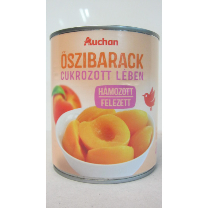 Őszibarack Felezett Hámozott 820G Au
