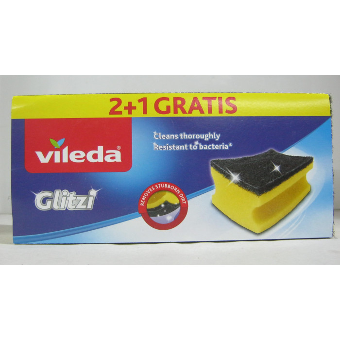 Mosogatószivacs Dörzsivel 3Db Glitzi Vileda