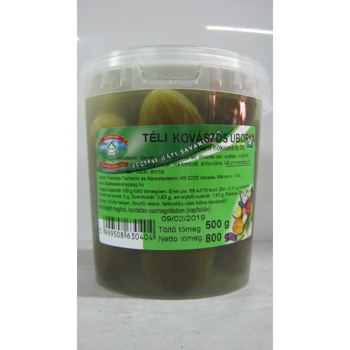 Kovászos Uborka 800G Vödrös Fazekas