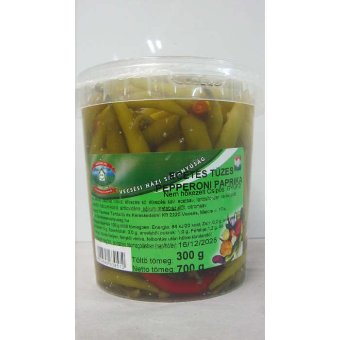 Pepperóni Paprika Ecetes Gyufa 700G Fazekas