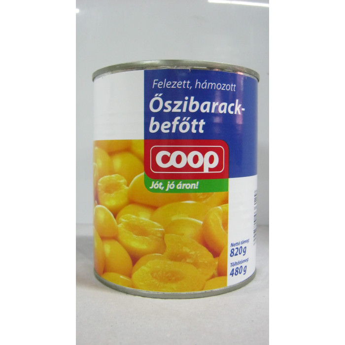 Őszibarack Befőtt 820G Coop