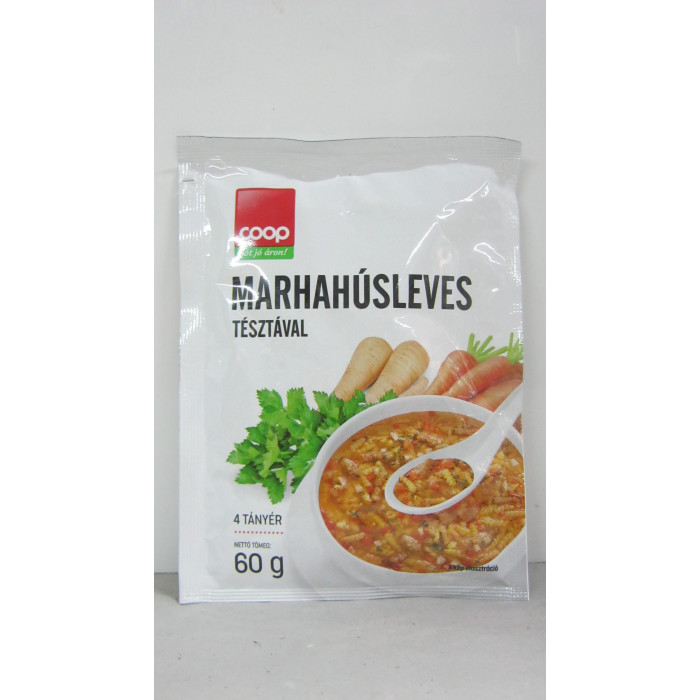 Marhahúsleves Tésztával 60G Coop