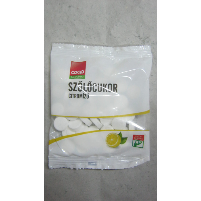 Szőlőcukor 70G Citrom Ízű Coop