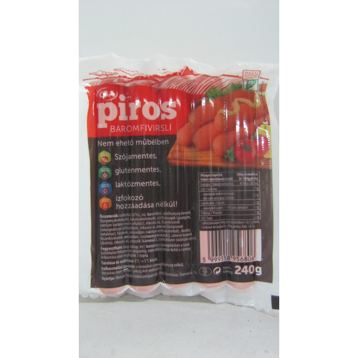 Virsli Baromfi 240G Piros
