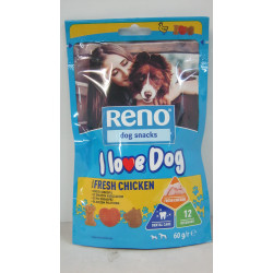 Kutyaeledel 60G I Love Dog Csirke Reno