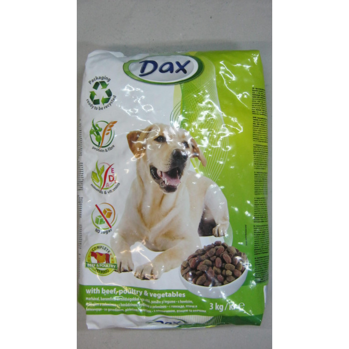 Dax 3Kg Marha Baromfi Zöldség Kutya Sz.