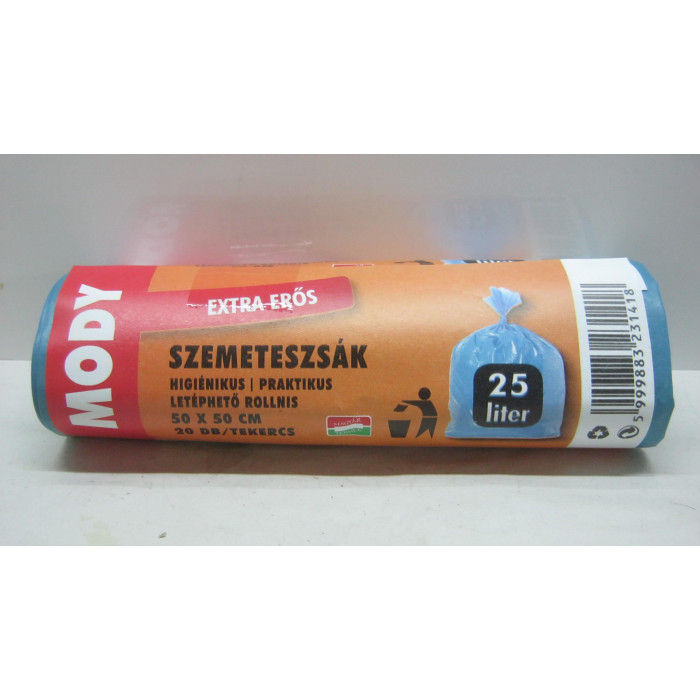 Szemeteszsák 25L 20Db 50X50Cm Extra Erős Mody