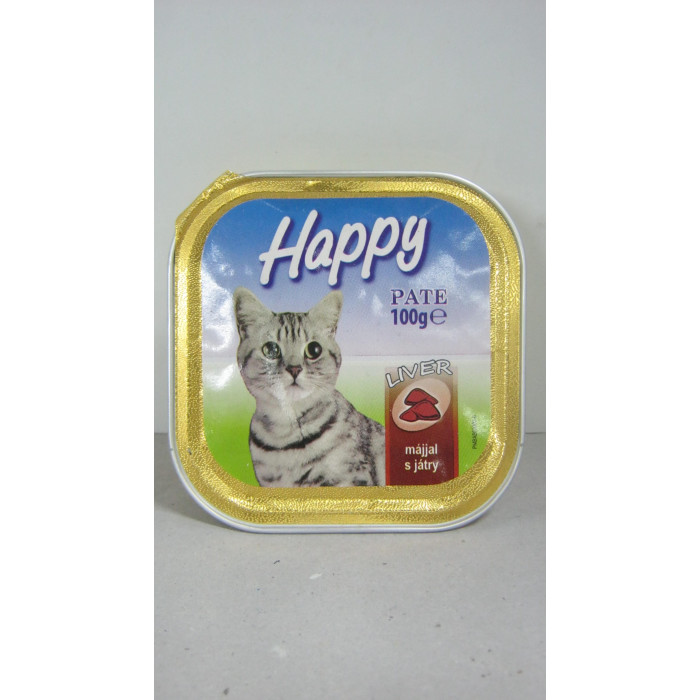 Macskaeledel 100G Májas Pate Happy